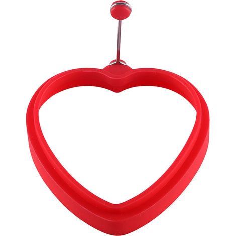 Moule A Gaufres En Silicone Forme De Coeur Avec Poignées - Antiadhésif - Pour Crêpes Et Galettes - 1 Pièce