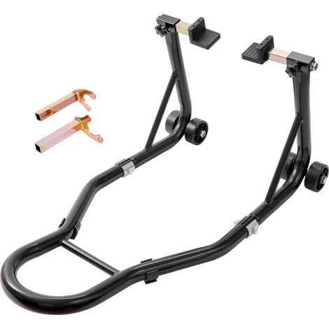 Béquille Moto pour Roue Arrière Charge 0,39 T Béquille d'Atelier avec Bras Réglable Support de Roue en Acier Lève-Moto Compatible avec Roue d'Un Diamètre de 350 mm Réparation Entretien Domicile (1/5)