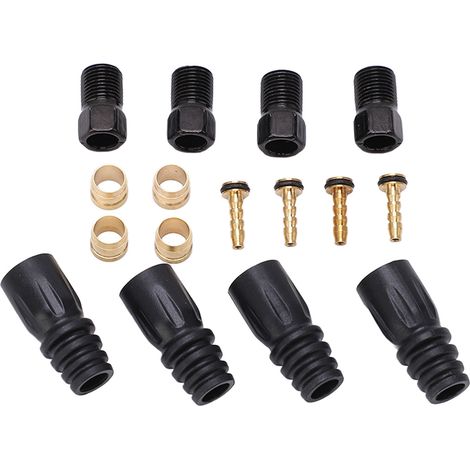 Kit de flexibles de frein à disque en acier inoxydable haute dureté, en plastique vert olive et cuivre, portable pour flexible de frein hydraulique de 5,4 mm. (1/5)
