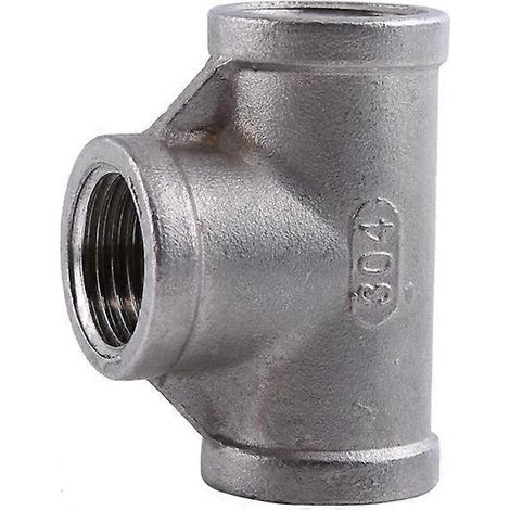 Brandneues T-Stück, 3-Wege-Rohrverschraubung mit Innengewinde, Edelstahl SS 304 (1/2" 52mm) (1/4)