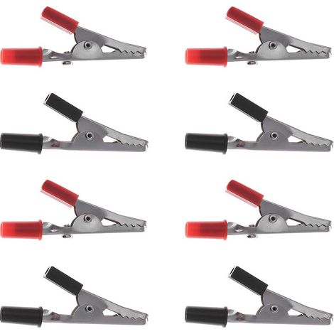 Pince ressort 20 pièces noir/rouge, pour électricité et test (1/5)