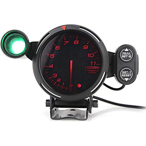 Kit de conversion pour compteur de vitesse à LED (lumière rouge) 12 V, 80 mm (3,75 pouces), jusqu'à 11 000 tr/min (1/5)