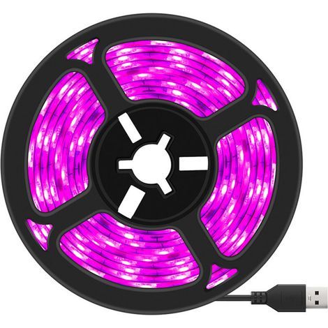 Bande lumineuse pour la croissance des plantes - 2 mètre - étanche - interface USB, convient à l'éclairage des plantes et des fleurs. (1/5)