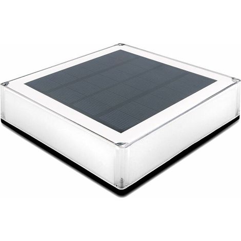 Capuchons de Poteaux Solaires 12x12cm, 1 Pcs Lampe de Poteau de Clôture en Bois Imperméable Lampe de Chemin de Jardin pour Terrasse, Patio, Marches (1/5)
