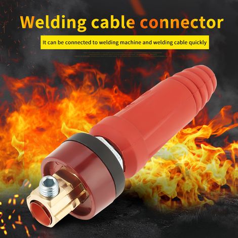 Stück/Set DKJ35-50 roter Schnellverbinder für Schweißgeräte mit Stecker (1/5)