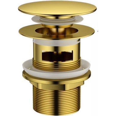 Bonde automatique universelle 1" 1/4" pour éviers, bidets et bondes automatiques, laiton plaqué or durable (1/3)