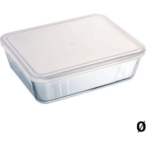 PYREX - 244P000/7043 - Plat rectangulaire avec couvercle - 27cm 22 cm - Pyrex Cook & Freeze
