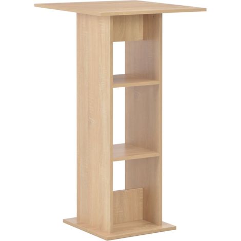 Tavolo da pranzo alto, bar bistrot, 110 cm, rovere beige