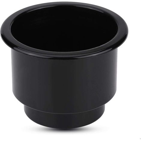 Porte-gobelet marin Keenso, porte-gobelet universel en plastique pour bateau, design à deux niveaux, avec trou de drainage pour bateau, yacht, table de jeu, canapé, camping-car (noir) (1/5)