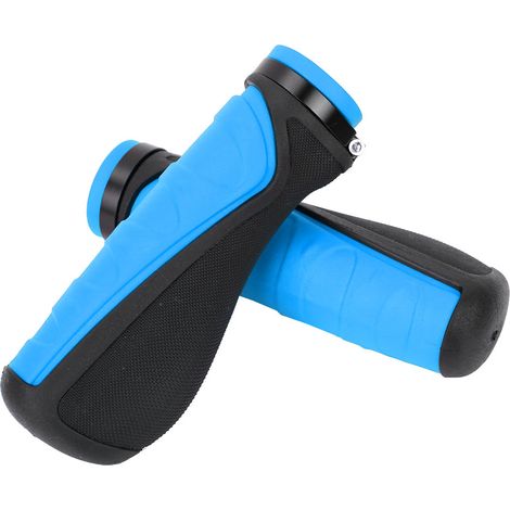 Poignées de Vélo Anti-Dérapantes à Blocage Rapide pour VTT, Bleu et Noir (1/5)