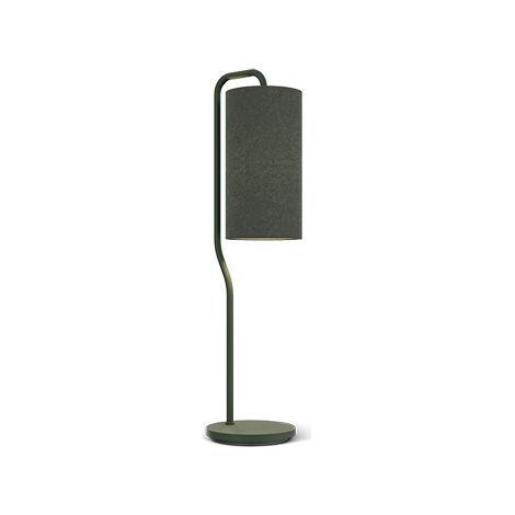 Pensile Lampe de table avec abat-jour rond vert bouteille, interrupteur sur cordon 1x E27