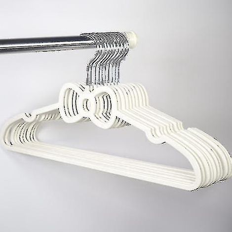Lot de 20 cintres en forme de cœur, idéaux pour un usage quotidien - style 2 - blanc (1/3)
