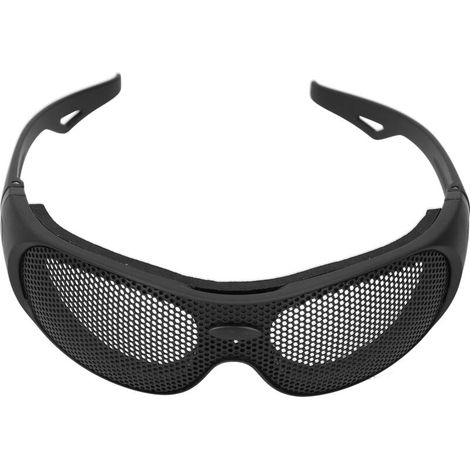 Lunettes de protection anti-impact motif treillis métallique UV400 pour airsoft et jeux tactiques en extérieur (1/5)