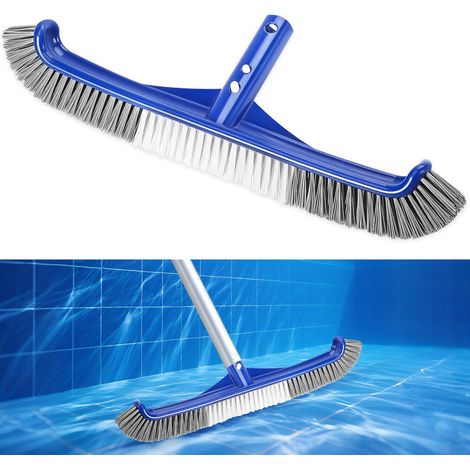 Tête de Brosse Piscine, Tête de Brosse de Piscine de 43 cm, Brosse pour Piscine Carrelages, Sols, Murs, Brosse de Nettoyage pour Piscines avec Clip EZ et Poignée, pour Salle de Bain, Spa, Cuisine (1/5)
