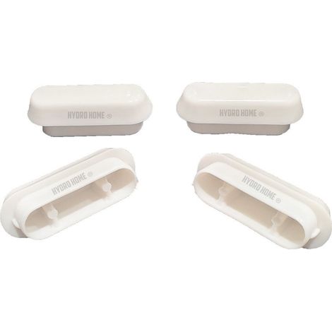Kit 4 pezzi paracolpi PAR013 rettangolari bianchi in plastica per Copriwater sedile Wc (1/2)