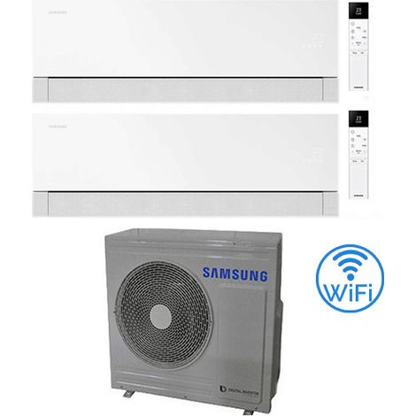 Klimaanlage Samsung WINDFREE PREMIÈRE Essential White Wifi Dual Split R32 Wechselrichter 12000 + 12000 BTU mit E.U. AJ068TXJ3KG/EU Klasse A++/A+ NEU 2026