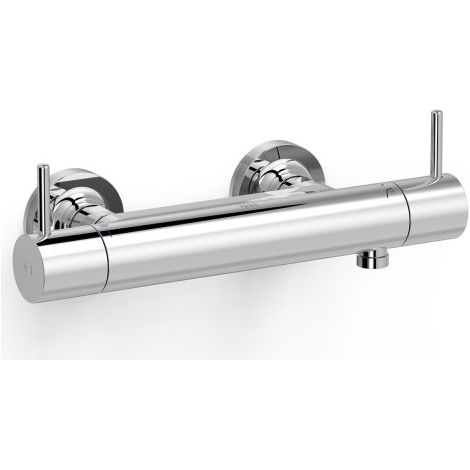 Robinet thermostatique mural pour douche avec leviers ergonomiques PMR Chrome - TRES 19026410 (1/2)