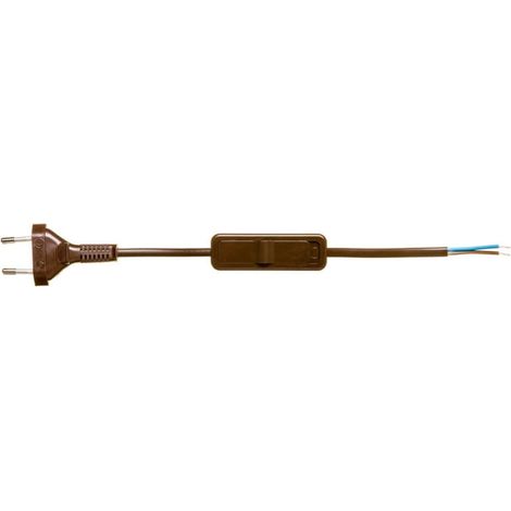 Anschlusskabel mit Schalter SP/W-190cm braun SP/W-190/2X0.5/-BRA YNS10000497