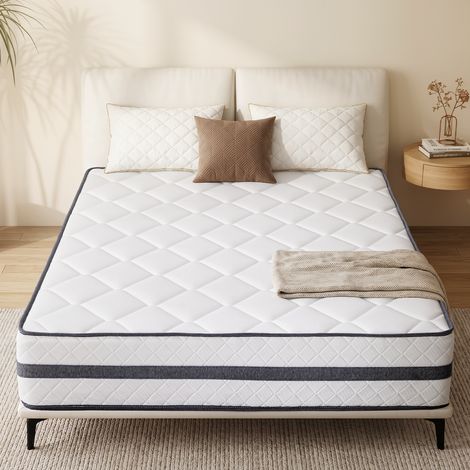 Matelas 180x200 cm Patbrela 26 , Mousse à Mémoire de Forme, mousse HR, soutien ferme, 7 zones, coton respirant, Oeko-TEX ,Anti-acariens (1/5)