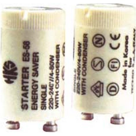 25PZ STARTER UNIVERSALE CON CONDENSATORE - 4/65w 230v