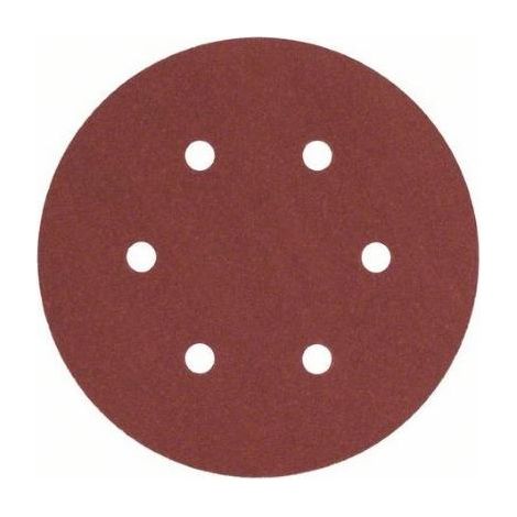 DISCO ABRASIVO FORATO CARTA VETRATA FISSAGGIO A STRAPPO Ø150mm 5PZ VALEX, "Grana 120"