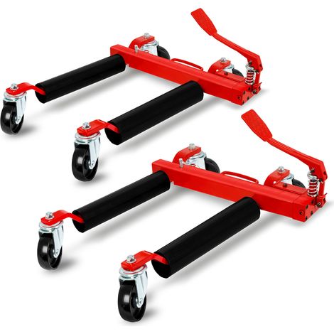 Set 2 ayudas hidráulicas de maniobra 680kg ancho neumático 300mm taller coche EBERTH (1/5)