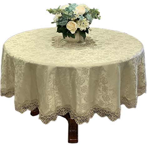 1 nappe ronde - 182 Vert Matcha - 130 ronde (convient aux tables rondes de 70 à 90 cm) (1/5)