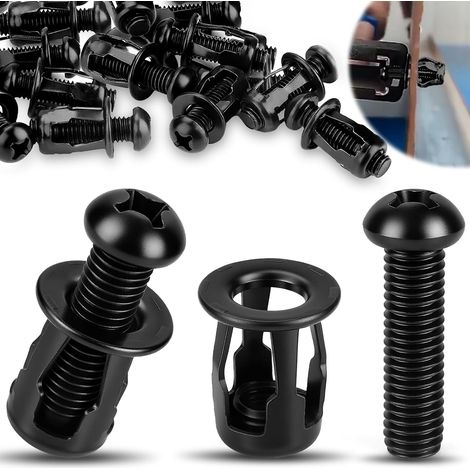 Placo Heavy Load Dowel M5 x 25 mm, 20 Pieces Hollow Brick Dowel Black Petal Nuts Expansion Metal Dowels for Hollow Walls Thin Sheet Metal (1/5)