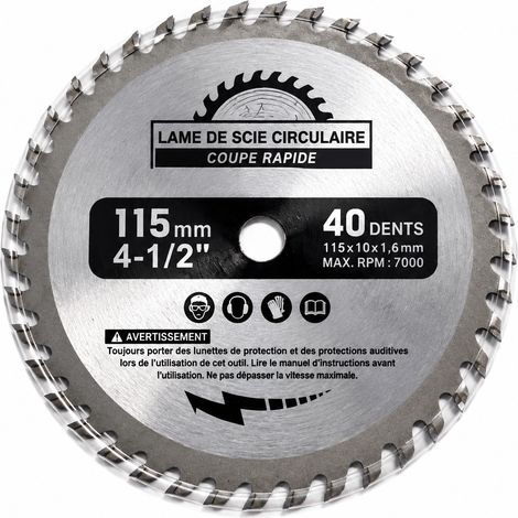 Lame de scie circulaire TCT carbure 115X10X40T 115AAA alésage 10mm 40T 1.2mm 12 × 12 × 1 cm 100 g – Livraison gratuite