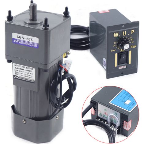 20K Gear Motor Elektromotor Getriebemotor mit Drehzahlregler 13 N.m 90W 220V (1/5)