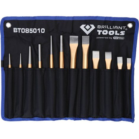 Brilliant Tools Jeu de burins et chasse-goupilles, 12 pièces (1/5)
