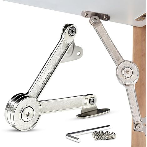 Stück verstellbare Scharniere für Schranktüren, Deckelhalter aus Zinklegierung mit Schrauben und Inbusschlüssel, für Schrankoberseiten, Tragkraft 18 kg (1/4)