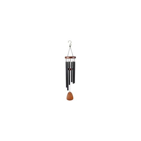 Carillon éolien à six tubes en métal, ornement pendentif noir (1/5)