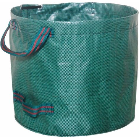 royaluxe -[JAMAIS UTILISE] Sacs de déchets de Jardin avec Poignées Réutilisable en PP Sacs de Stockage Feuille Poubelle Autoportant Pliable Robuste Organisat Cour Jardin 60L (1/5)