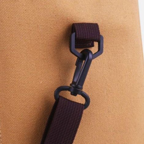 Sac de rangement léger en toile de grande capacité pour le camping, avec bandoulière amovible, de petite forme carrée. (1/5)