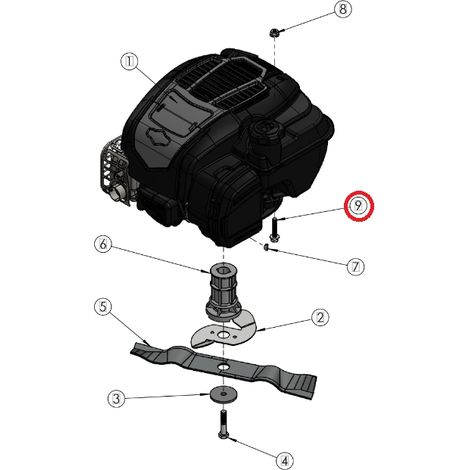 Vite motore ORIGINALE GRIN rasaerba tagliaerba hm37 - hm46 - bm37-82v PRT-0252