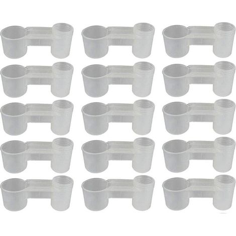 Ensemble de 15 abreuvoirs en plastique pour poulets, pigeons, oiseaux, système d'hydratation pour cages ou élevage domestique.-AquaForge (1/5)