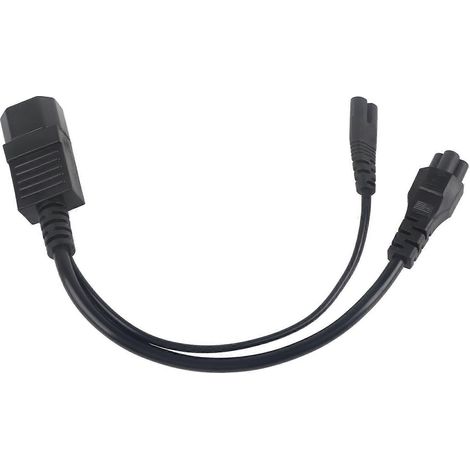 Wasserdichtes 10-A-250-V-Verlängerungskabel, IEC320 C14-Stecker auf 2 C5/C7-Buchsen-Ausgangsnetzteil, Doppelanschlusskabel für LCD-Monitore, Hochleistungs-Netzstecker (1/5)
