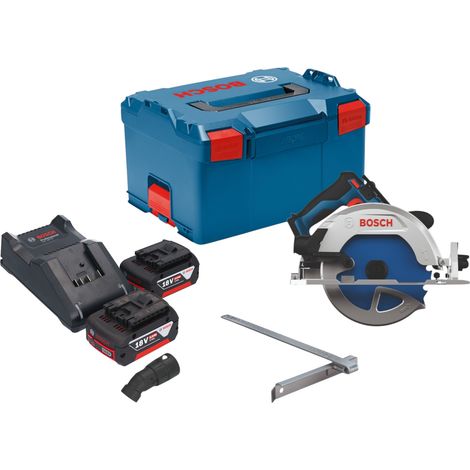 Bosch GKS 18V-68-2 Akku Kreissäge 18 V 190 mm Brushless + 2x Akku 5,0 Ah + Ladegerät + L-Boxx