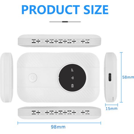 Südafrika 4G-Router, Russland 4G-Router, Kolumbien H803, Mexiko LTE Mobiler WLAN-Router – M5-E Eurasische Edition Weiß (1/3)