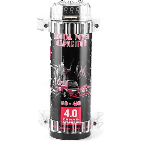 Condensateur De Puissance 4 Farad LED Affichage De Tension Bouchon D'alimentation Amplificateur Audio De Voiture Accessoires électroniques De Voiture Modification De Voiture (1/5)