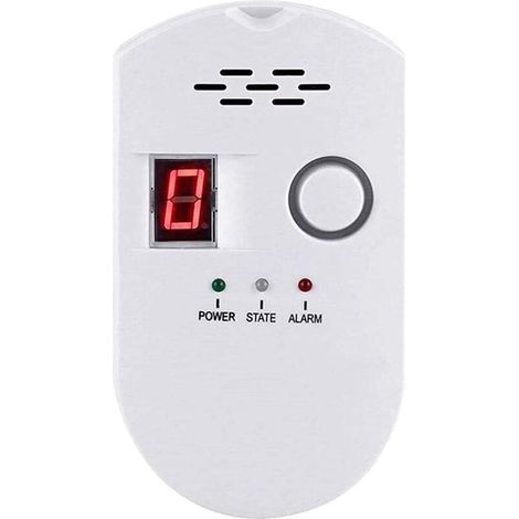 Détecteur de gaz combustible (méthane, propane, gaz naturel) avec alarme sonore et affichage LED intégré – Modèle plug-and-play pour maison et atelier (1/5)