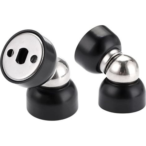 Longziming – Lot de 2 butées de porte magnétiques en acier inoxydable – Fixation avec vis – Diamètre 3,4 cm – Pour espaces confinés et bureaux (1/5)