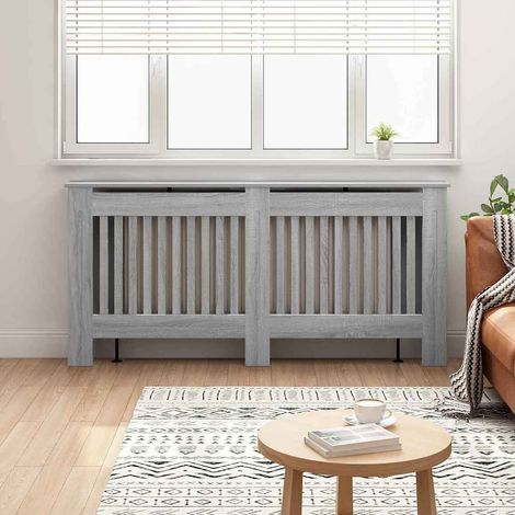 vidaXL  Radiator Cover  Grey Sonoma 172 x 19 x 81.5 cm Engineered Wood