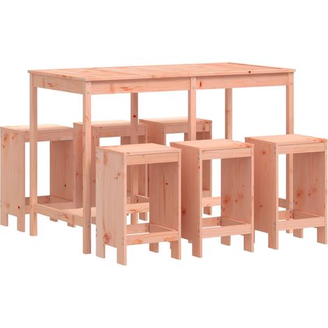 Maison Exclusive - 7-tlg. Gartenbar-Set Massivholz Douglasie (1/5)