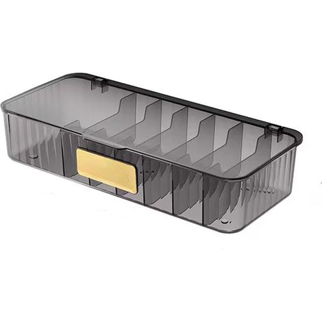 Boîtes de rangement pour câbles avec 7 compartiments Boîte de rangement pour comptoir En plastique transparent Accessoires de bureau