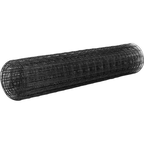 Rouleau de treillis métallique, revêtu de vinyle, design durable, vert armée (1/2)