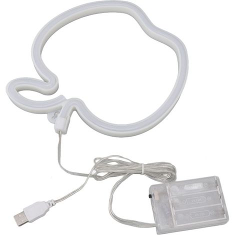 Panneau néon LED Style Fruit, alimenté par batterie USB, haute sécurité, lumière rouge largement utilisée pour chambre à coucher, fête, arrière-cour (1/5)