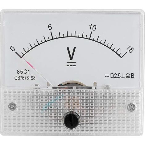 Voltmètre Analogique 0-10V DC - Précision 2,5 - Plastique Robuste - Pour Expérience Et Maison (1/5)