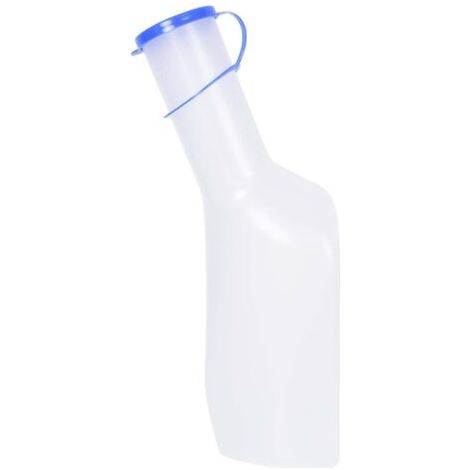 QORVA-Urinoir Homme 1000 ml, Flacons d'Urine Portables, Pistolet Urinoir avec couvercle, Plastique Urinal Bouteilles, Urinoir Transparent pour Voiture, Hôpital, Personnes âgées Incontinences (1/4)